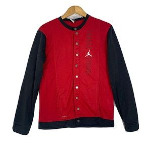 Air Jordan XI Mens Retro 11 Basketball Jacket AH1549-687 Red Black- Size S